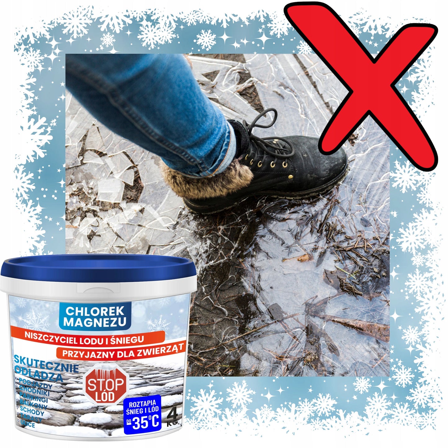 MAGNESIUMCHLORID 4 KG – Eisvernichter, besser als Streusalz und sicher für Tiere!