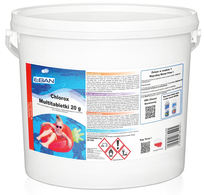 Chlorox Multitabs 20g – Comprimés de chlore pour piscine – 5 kg