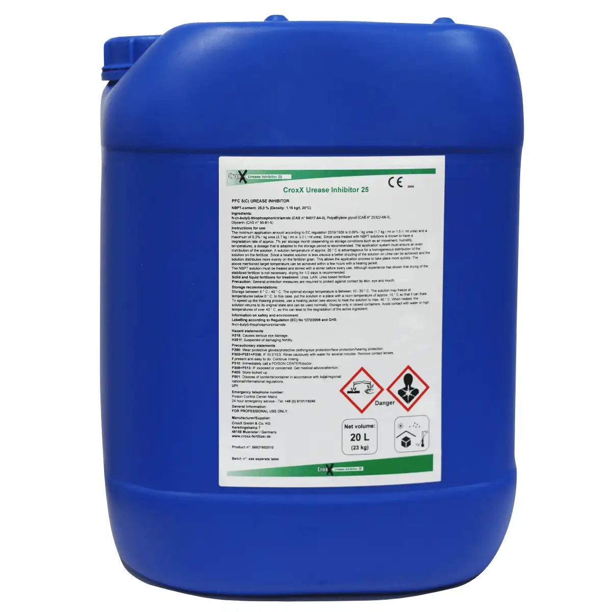 CroxX Urease Inhibitor 25 – inhibiteur d'uréase NBPT 25 %