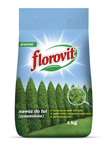 Engrais pour thuyas (thuya) conifères Florovit