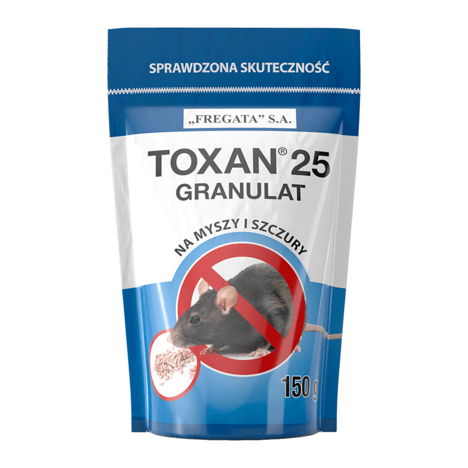 Toxan 25 150g Fregata - Granulat, Köder gegen Mäuse und Ratten