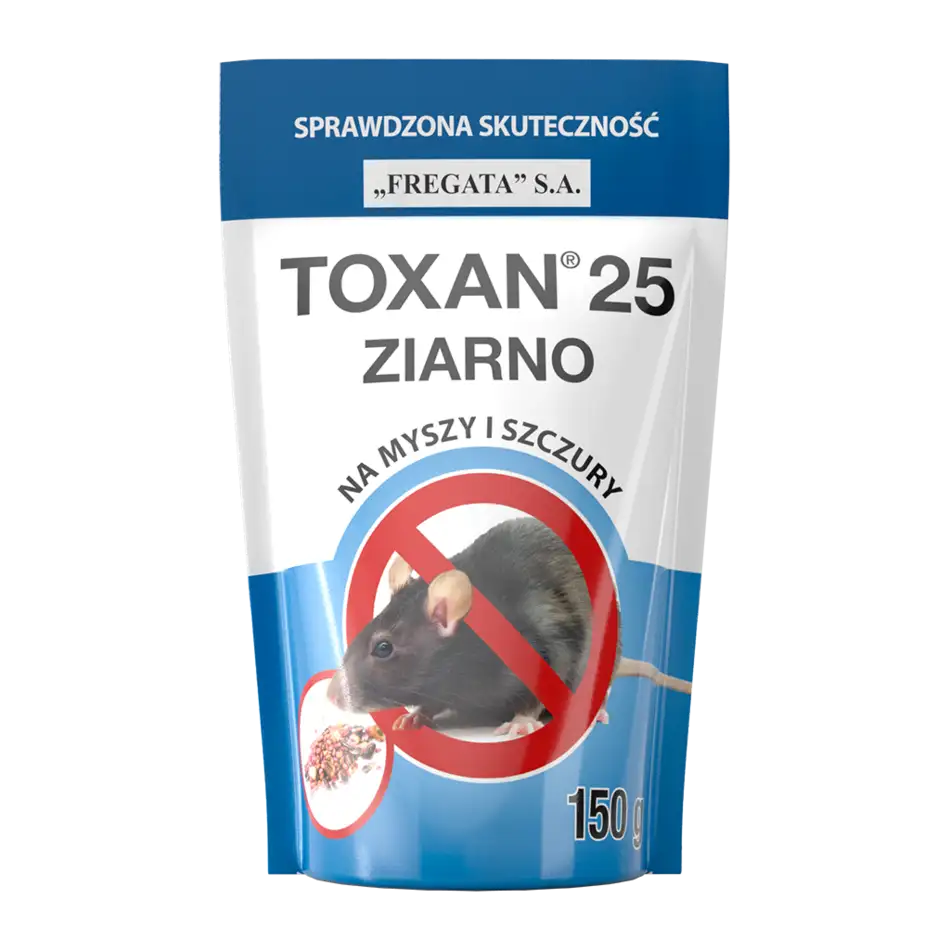 Toxan 25 Ziarno 150g Fregata - Getreideköder gegen Mäuse und Ratten