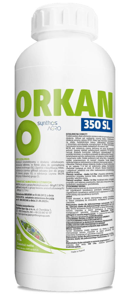 Orkan 350 SL (MCPA, Glyphosat) Synthos Agro - Herbizid