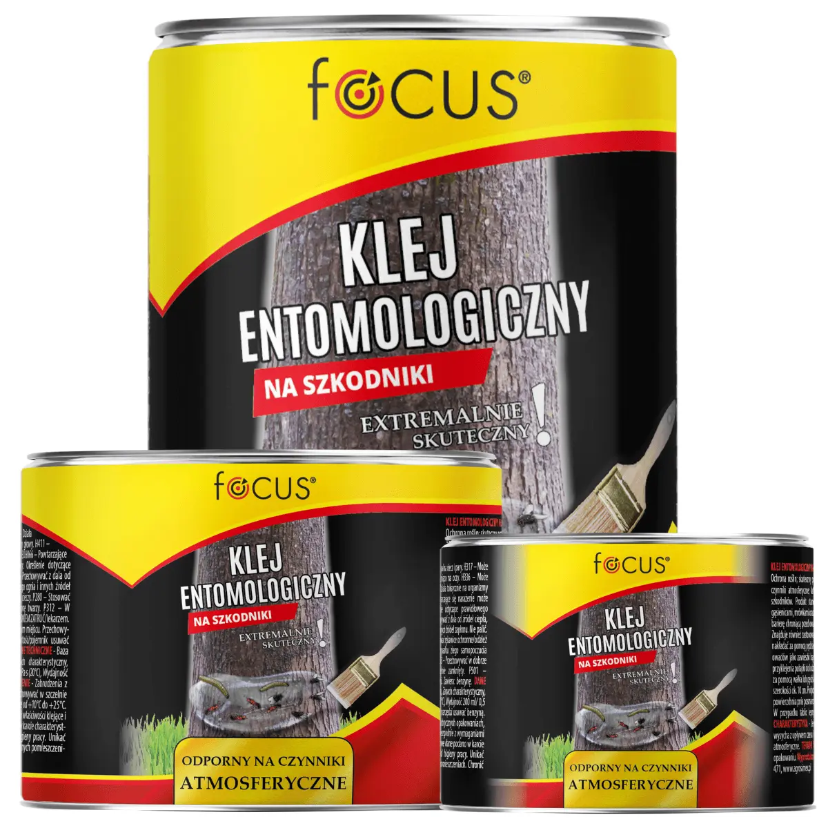 Entomological glue for control of crawling and flying insects Focus - sticky barrier against pests