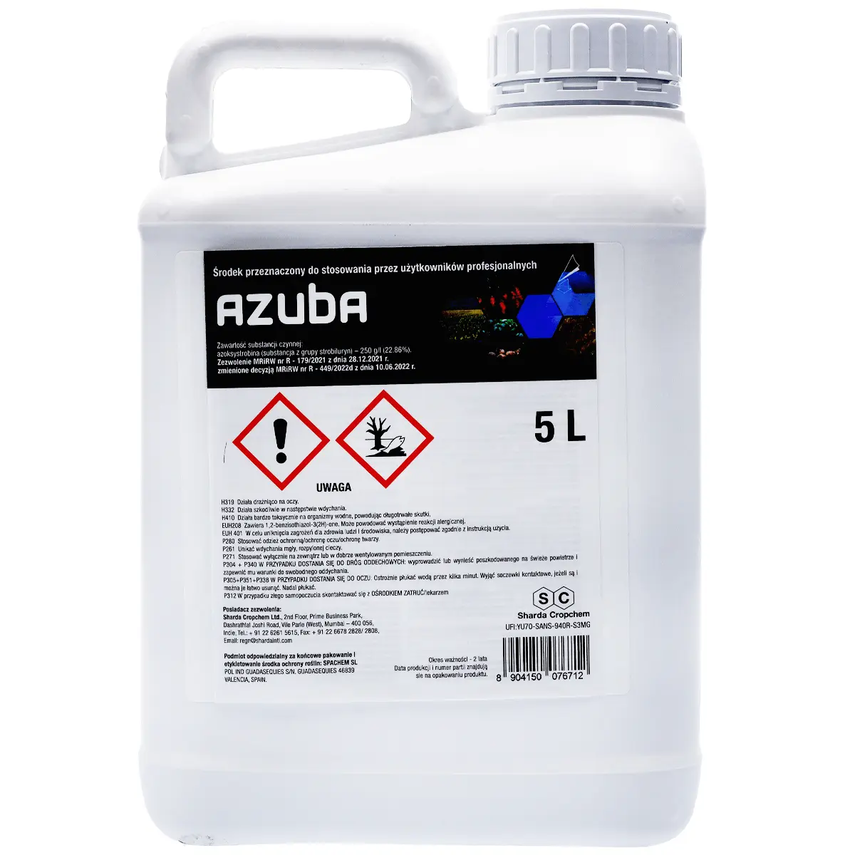 Azuba (azoxystrobin) Sharda - fungicide 4