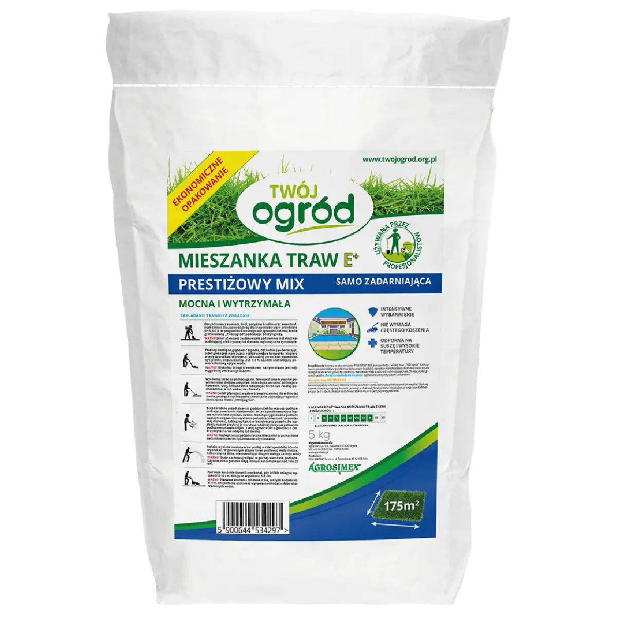 Graines de gazon Twój Ogród Trawa Prestiż Mix E+ 8