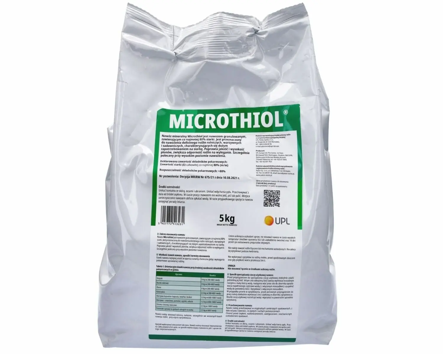 Microthiol 80 WG (soufre) UPL - engrais soufré 5