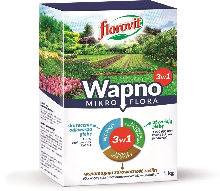 Chaux fertilisante granulée Mikroflora 3en1 Florovit 2