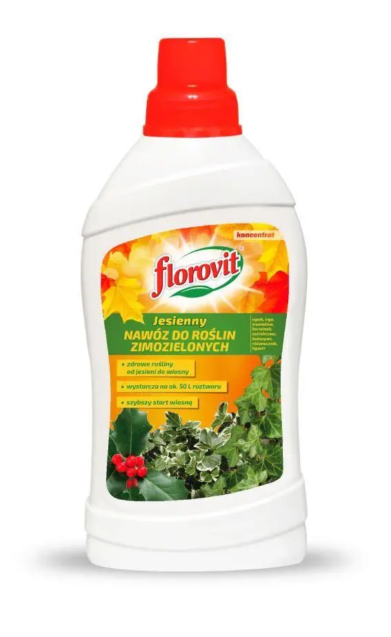 Dünger für immergrüne Pflanzen Herbst Florovit - flüssig - 1kg Flasche