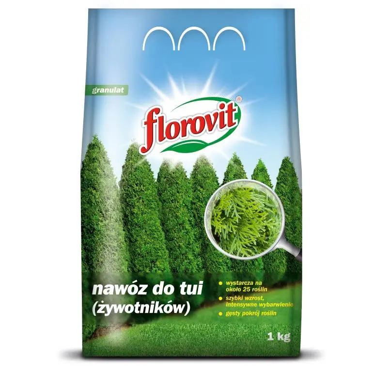 Dünger für Thuja (Lebensbäume) Nadelgehölze Florovit 5