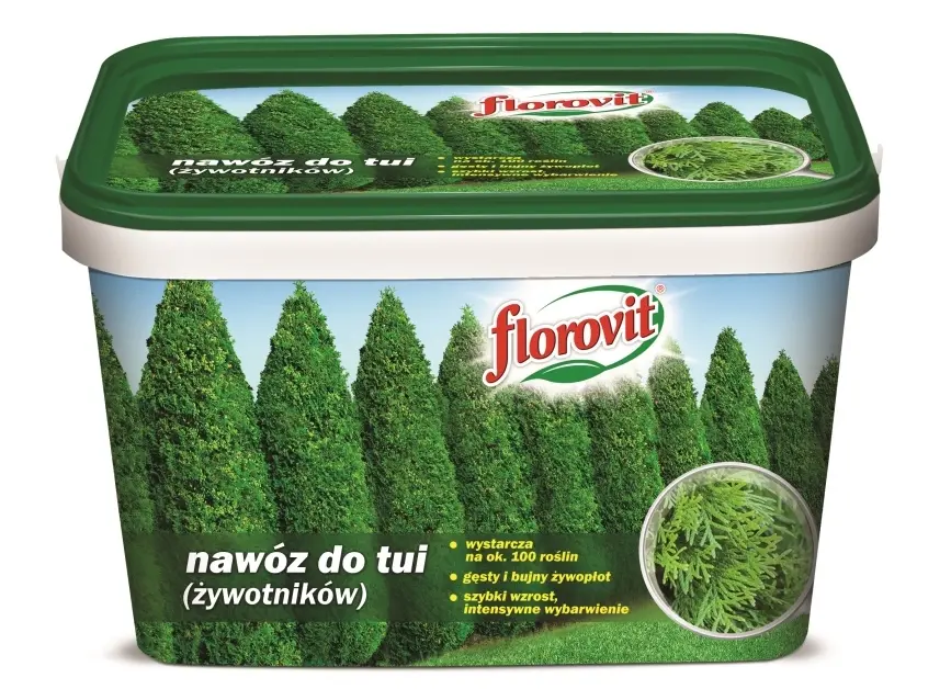 Dünger für Thuja (Lebensbäume) Nadelgehölze Florovit 7