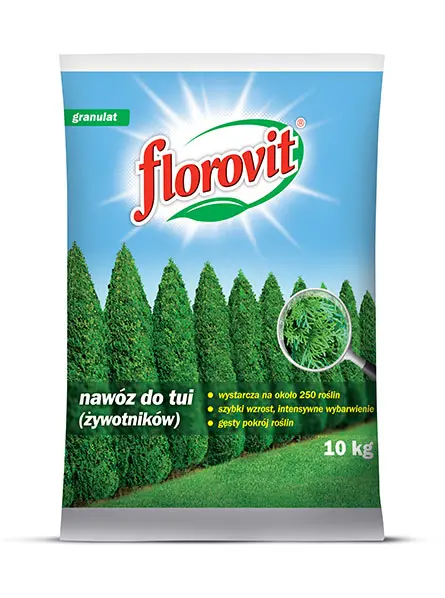 Dünger für Thuja (Lebensbäume) Nadelgehölze Florovit 2