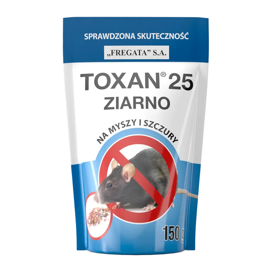 Toxan 25 Ziarno 150g Fregata - Getreideköder gegen Mäuse und Ratten