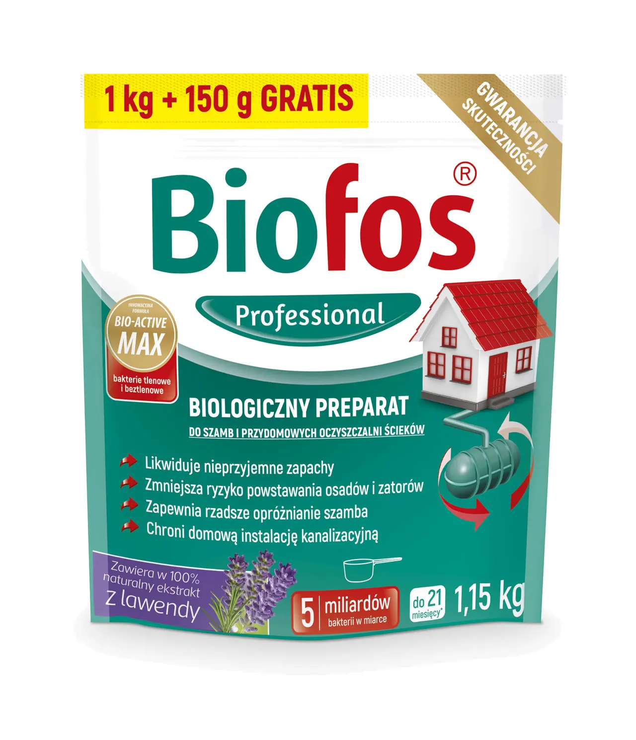 Biofos Professional Pulver für Fäkaliengruben und häusliche Abwasseranlagen Inco 2