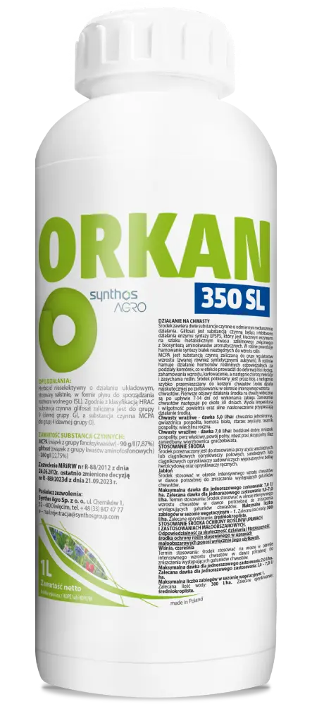 Orkan 350 SL (MCPA, glyfosaat) Synthos Agro - herbicide