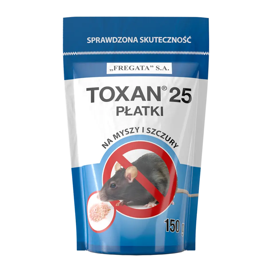 Toxan 25 Flakes 150g Fregata - rodenticide for mice and rats