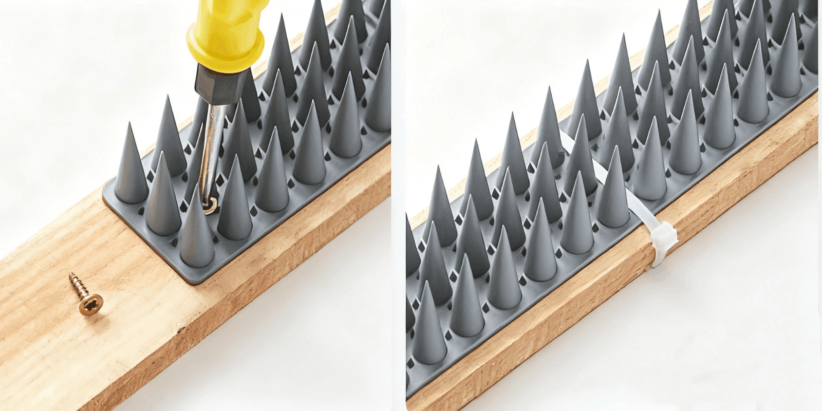 Vogelschutzspitzen aus grauem Kunststoff 45cm Shark Tools - Set 4,5m (10 Stk.) 5