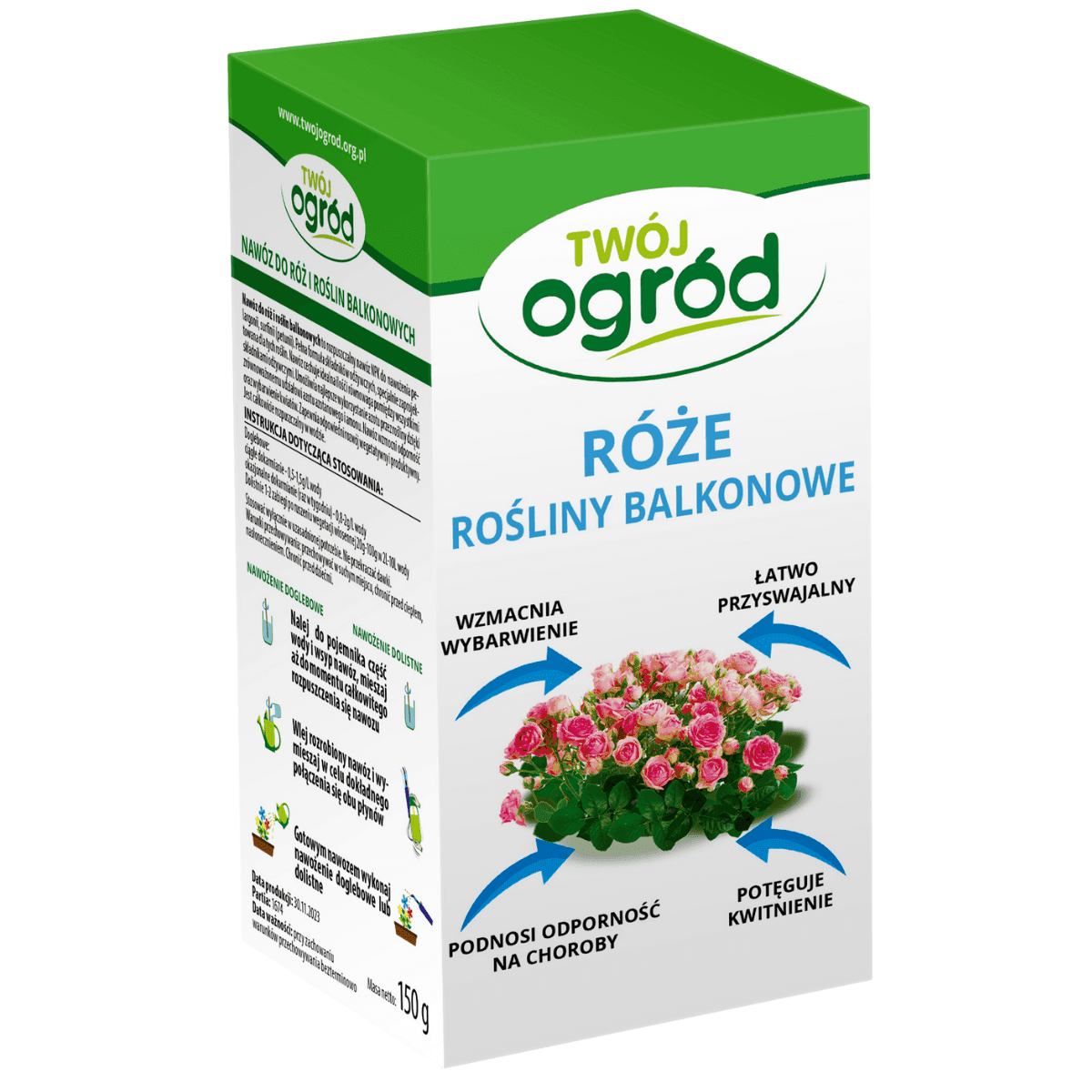 Kristalliner Dünger für Rosen und Balkonpflanzen 150g Twój Ogród