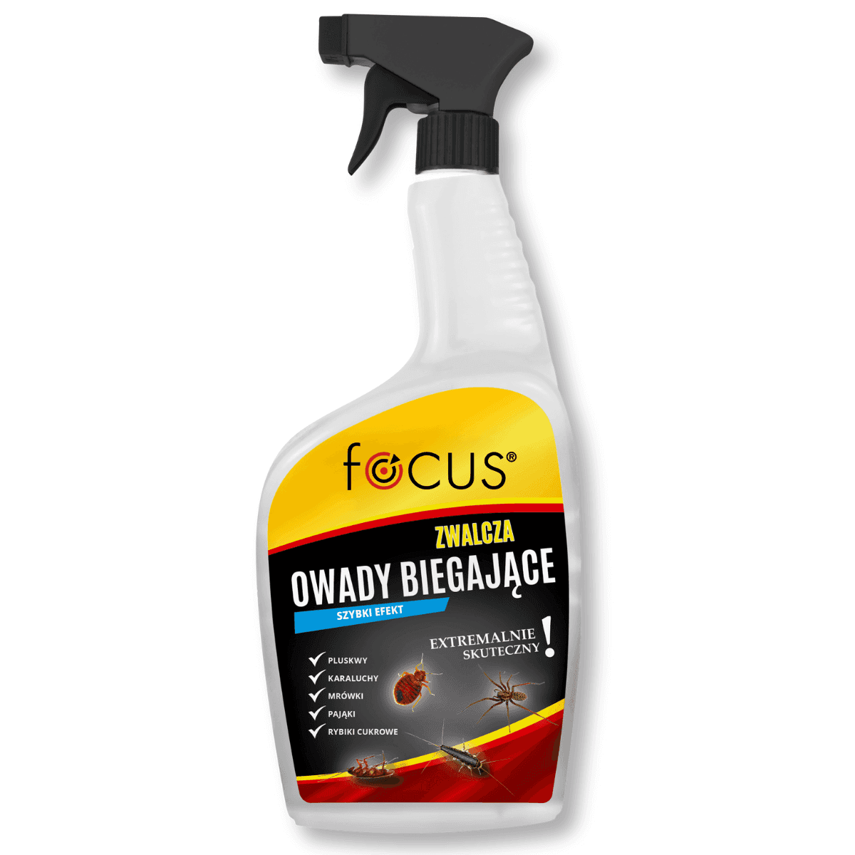 Spray gegen kriechende Insekten 1L Focus - Bettwanzen, Kakerlaken, Ameisen, Spinnen, Silberfischchen