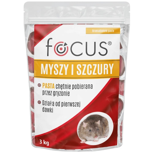 Focus Pasta – Köderpaste gegen Ratten, Mäuse und andere Nagetiere | 3kg